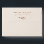 Boho Minimalist Botanicals Ivory Wedding Envelope<br><div class="desc">Add a boho floral accent to your invitations and card with these customizable envelopes. It features an ivory color for the outside of the envelope with a complementary terracotta color for the inside of the envelopes. It also features a floral bouquet and classic typography. These boho wedding envelopes will also...</div>