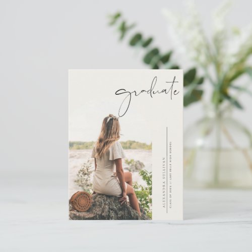Boho Minimalist Calligraphy Arch Photo Graduation