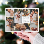 Boho Minimalist Christmas 7 Photo Collage Holiday<br><div class="desc">Showcase 7 of your favorite photos from the year with this elegant multi photo collage Christmas holiday card! This editable design features seven photos: three square images, three vertical rectangular photographs, and one horizontal rectangular picture. Nestled among the photos there is the holiday greeting of your choice and your family...</div>
