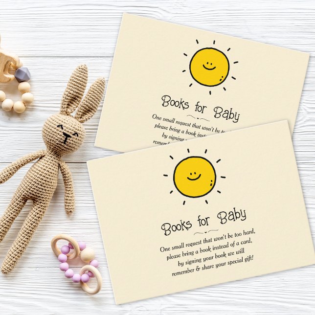 Boho Minimalist Here Comes The Son Baby Shower Enclosure Card (Creator Uploaded)