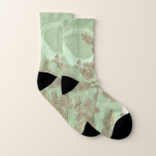 Boho minimalist japanese bonsai cool boho style socks