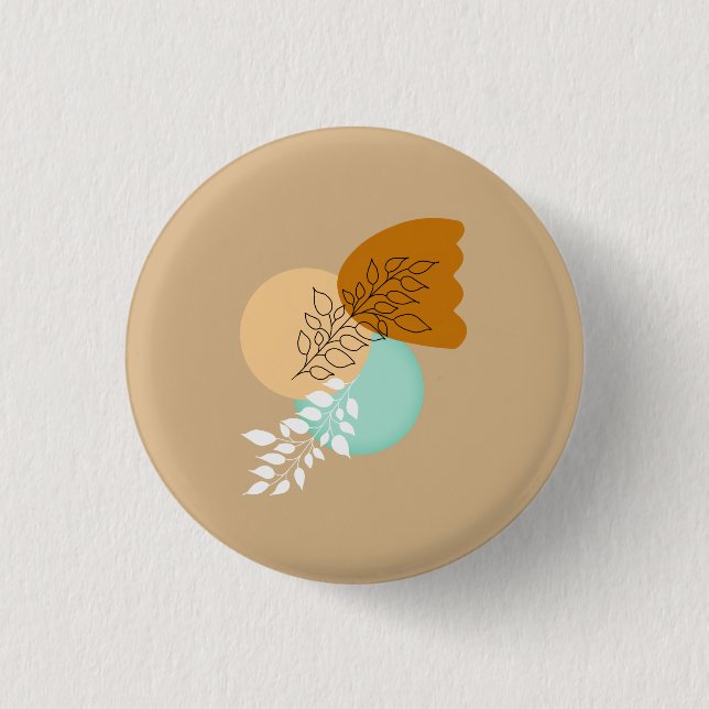 BOHO MINIMALIST LEAVES BUTTON (Front)