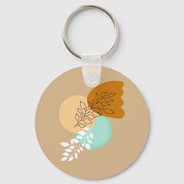 BOHO MINIMALIST LEAVES KEYCHAIN (Front)