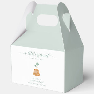 Boho Minimalist Little Sprout Garden Baby Shower Favor Boxes