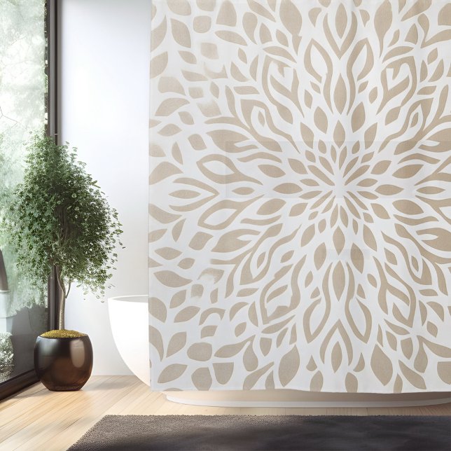Boho Minimalist Mandala Shower Curtain (Creator Uploaded)