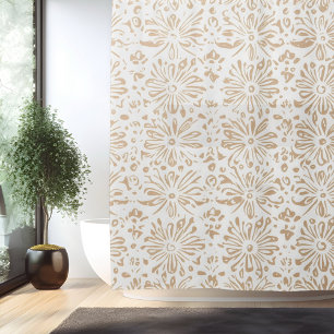 Boho Minimalist Mandala Shower Curtain