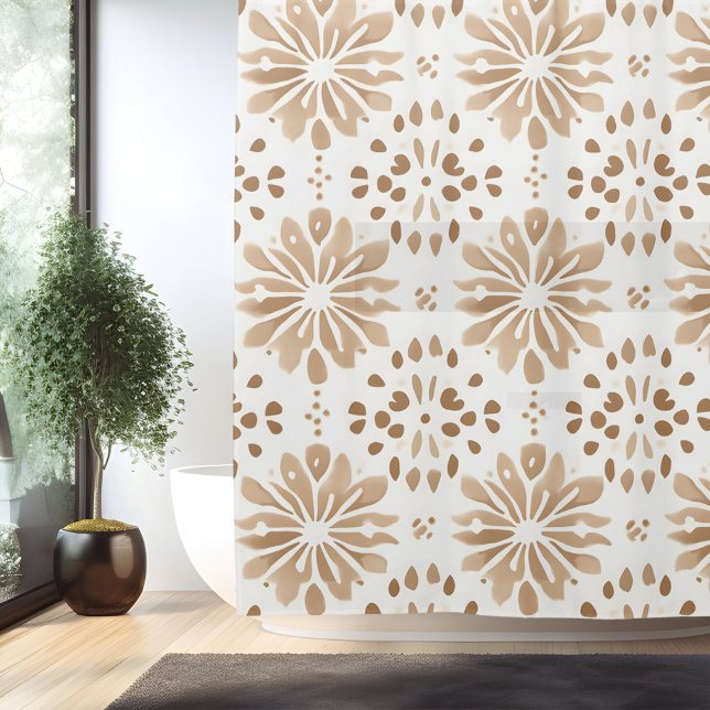 Boho Minimalist Mandala Shower Curtain (Creator Uploaded)