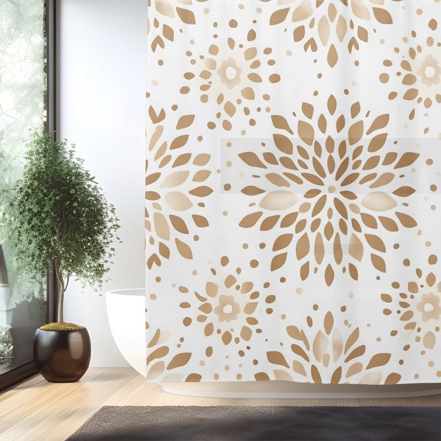 Boho Minimalist Mandala Shower Curtain (Creator Uploaded)