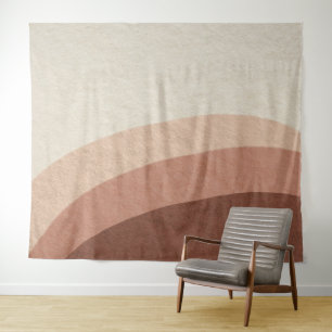Boho Minimalist Natural Beige Stone Tapestry