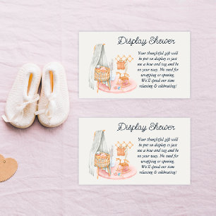 Boho Minimalist Nursery Girl Display Shower Enclosure Card