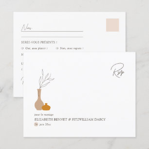 Boho Minimalist Vases   Meal Choice RSVP  Postcard