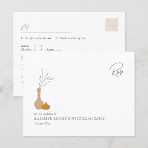 Boho Minimalist Vases   Song Request RSVP Postcard