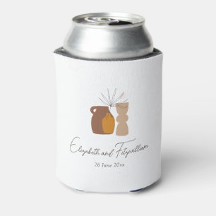 Boho Minimalist Vases Wedding Can Cooler
