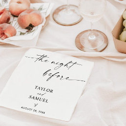 Boho Minimalist Wedding Cocktail Paper Napkin