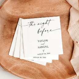 Boho Minimalist Wedding Cocktail Paper Napkin