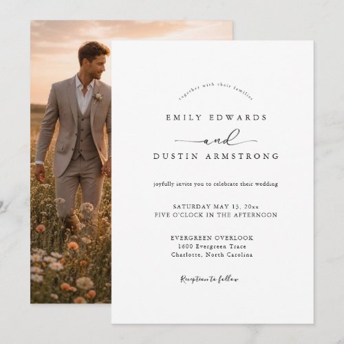 Boho Minimalist Wedding Invitation