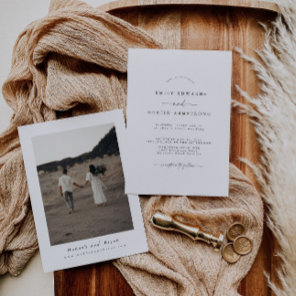 Boho Minimalist Wedding Invitation
