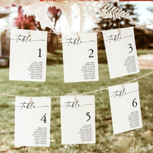 Boho Minimalist Wedding Seating Chart Cards