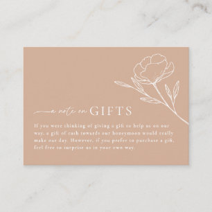 Boho Minimalist Wedding Wishing Well Gifts Card