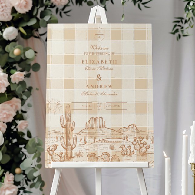 Boho Minimalist Western Desert Wedding Foam Board (Creator Uploaded)
