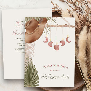 Boho Mis Quince Anos Rustic Western Quinceanera Invitation