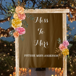 Boho "Miss to Mrs" Custom Bridal Shower Backdrop