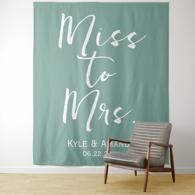 Boho Miss to Mrs Wedding Bridal Shower Backdrop (In Situ)