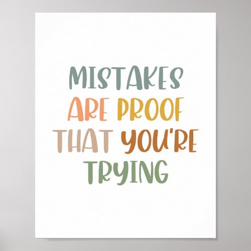 Boho mistakes are proof that you are trying Poster