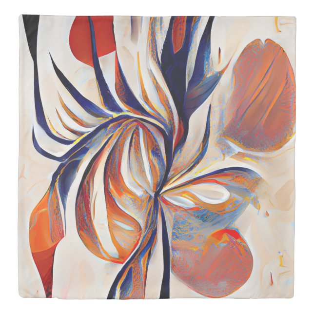 Boho Modern Abstract Artwork Duvet Cover (Front)