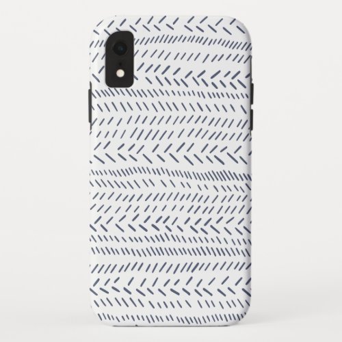 Boho Modern Abstract Mudcloth in Navy iPhone XR Case