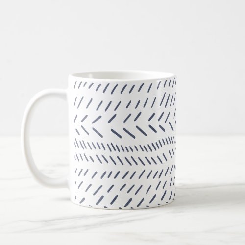 Boho Modern Abstract Mudcloth in Navy Coffee Mug