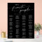 Boho Modern Black Acrylic Wedding Seating Chart
