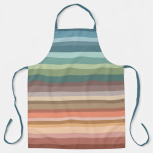 Boho Modern Chic Stripes Apron