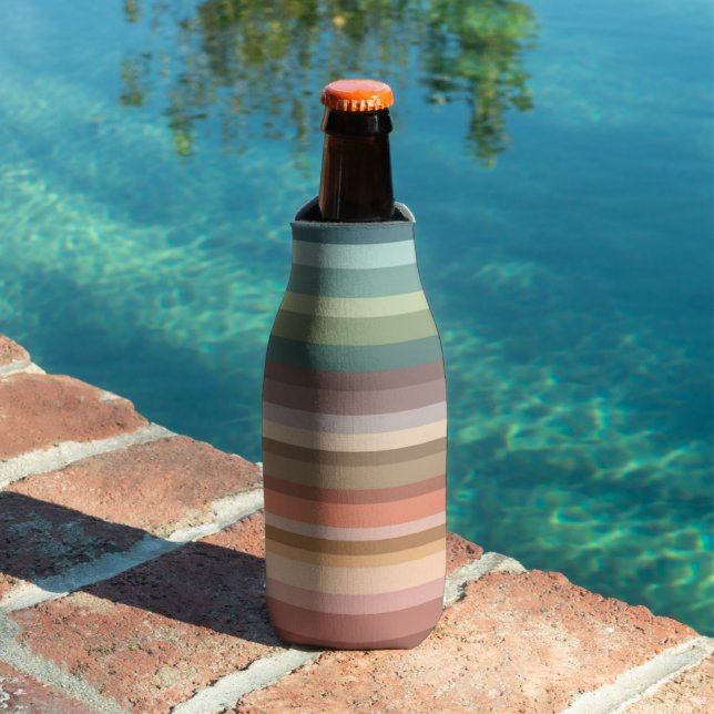 Boho Modern Chic Stripes  Bottle Cooler (In Situ Pool)