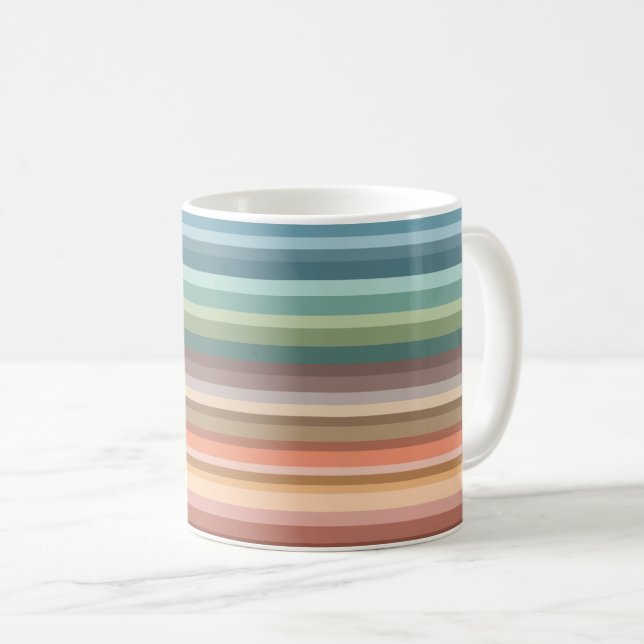 Boho Modern Chic Stripes  Coffee Mug (Front Right)