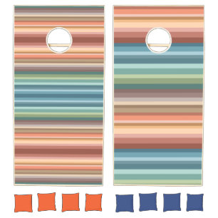 Boho Modern Chic Stripes  Cornhole Set
