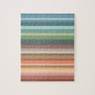 Boho Modern Chic Stripes Jigsaw Puzzle