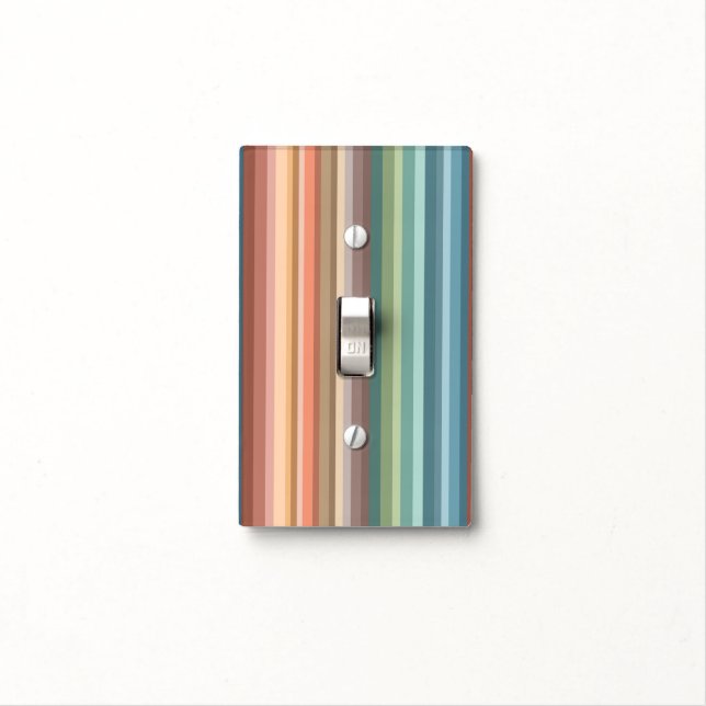 Boho Modern Chic Stripes  Light Switch Cover (In Situ)