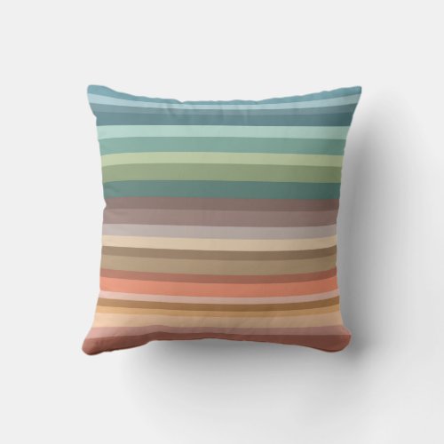 Boho Modern Chic Stripes  Throw Pillow