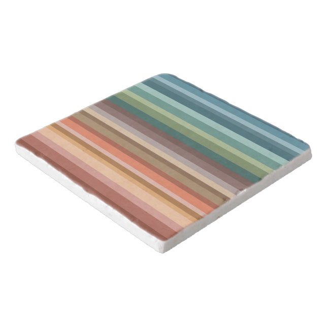 Boho Modern Chic Stripes  Trivet (Corner)