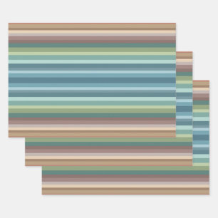 Boho Modern Chic Stripes Wrapping Paper Sheets
