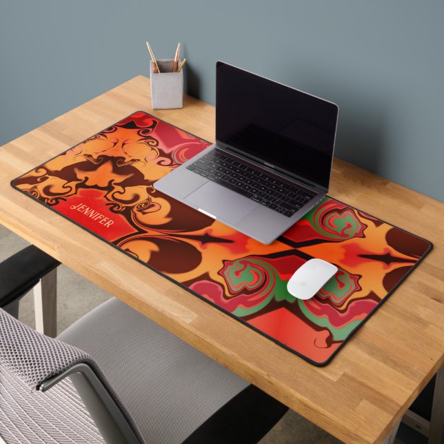 Boho Modern Colorful Trendy Name Colorful Desk Mat (Office 2)