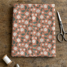 Boho Modern Daisy Pattern Terracotta Sage