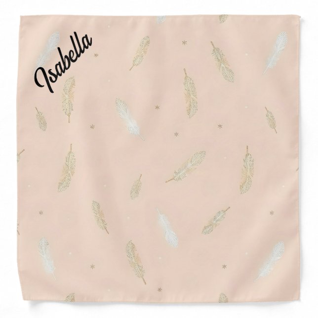 Boho Modern Feathers Luxury Collection Bandana (Front)