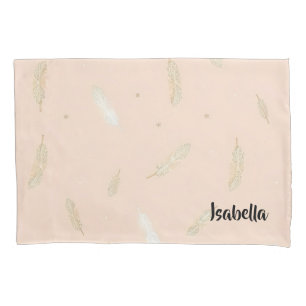 Boho Modern Feathers Luxury Collection Pillow Case