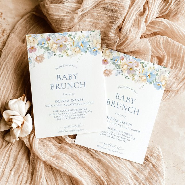 Boho Modern Floral Baby Shower | Gender Neutral In Invitation (Creator Uploaded)