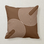 Boho Modern Mid Century Arch Brown Throw Pillow<br><div class="desc">Brown mid century modern boho chic arch pillow.</div>