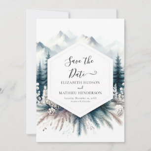Boho Modern Mountain Wedding Save The Date