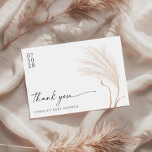 Boho Modern Pampas Grass Baby Shower
