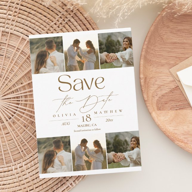 Boho Modern Photo Wedding Save the Dates  Date (Creator Uploaded)